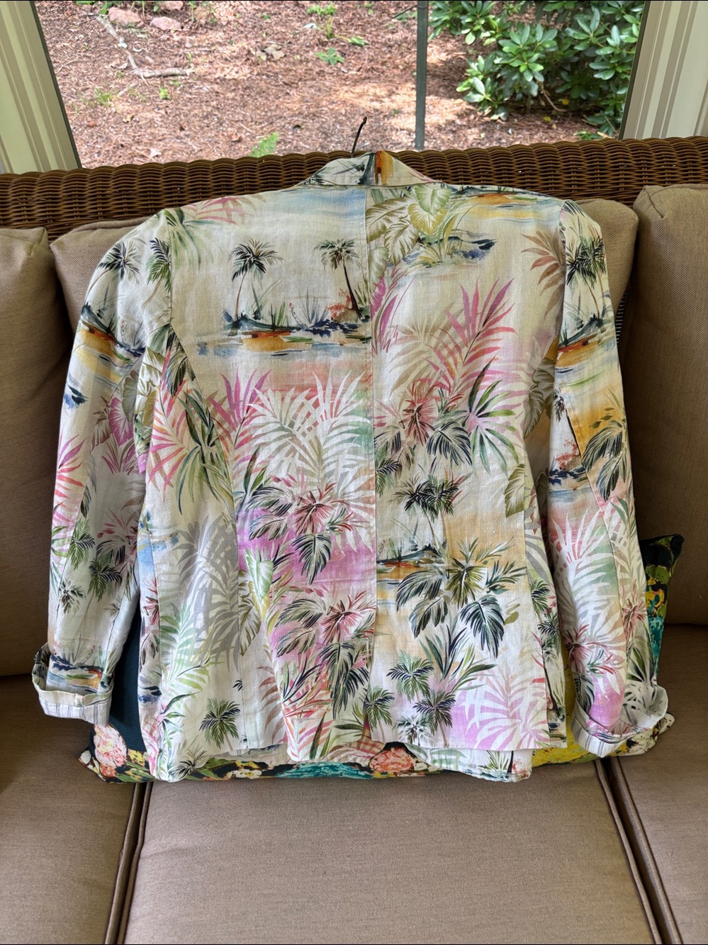 Johnny Was Tropical Print Linen-Blend - Picture 3 of 3